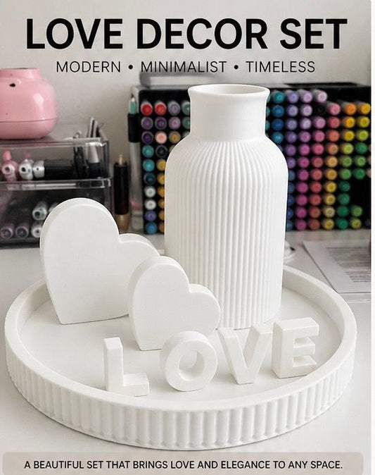 Kit Love (Tray + Vase + Letters)