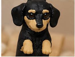 Dachshund Wiener Dog Keychain- Cute Sausage Dog Bag Charm With Paw & Bone Accessories