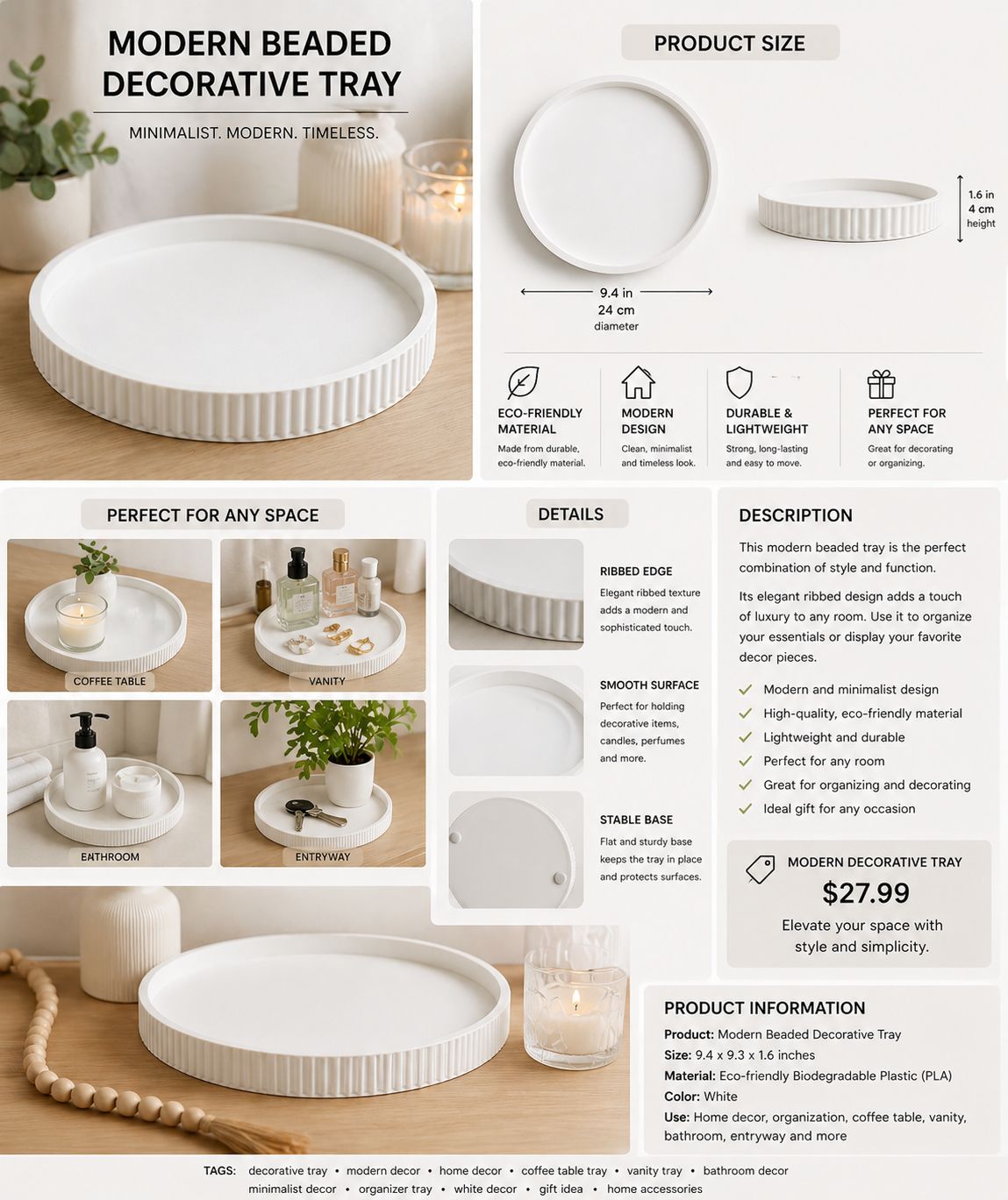 Kit Love (Tray + Vase + Letters)