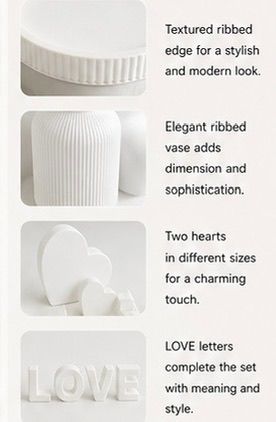 Kit Love (Tray + Vase + Letters)