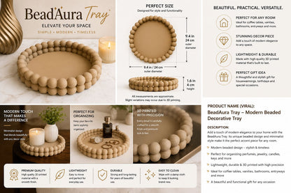 Decorative Tray With Sphere Edges