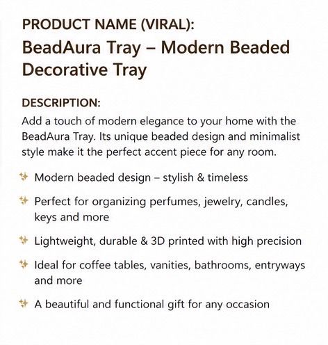 Decorative Tray With Sphere Edges