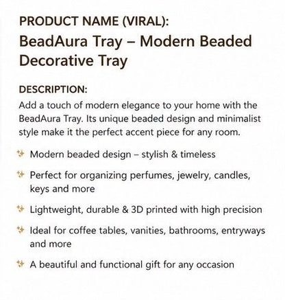 Decorative Tray With Sphere Edges