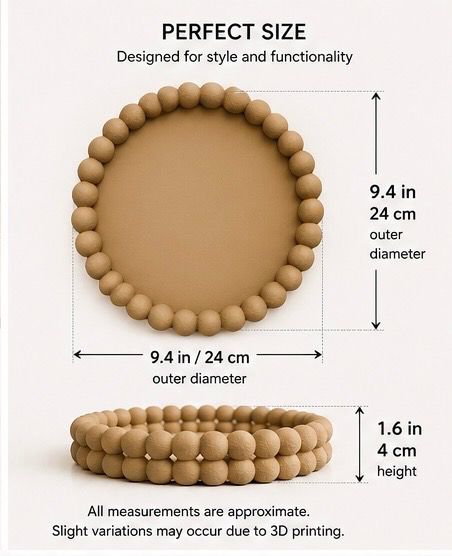 Decorative Tray With Sphere Edges