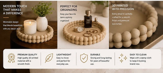 Decorative Tray With Sphere Edges