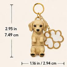 Dachshund Wiener Dog Keychain- Cute Sausage Dog Bag Charm With Paw & Bone Accessories