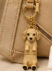 Dachshund Wiener Dog Keychain- Cute Sausage Dog Bag Charm With Paw & Bone Accessories
