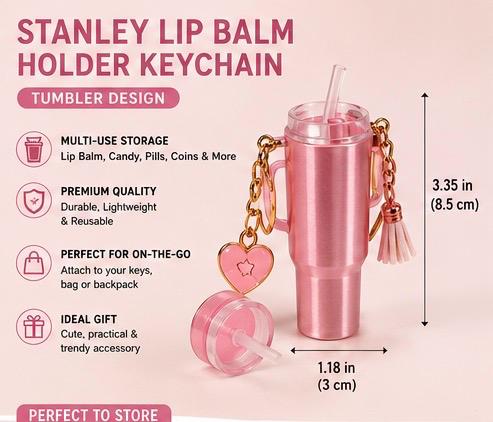 Stanley Lip Balm Holder Keychain