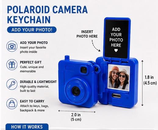 Polaroid Camera Keychain