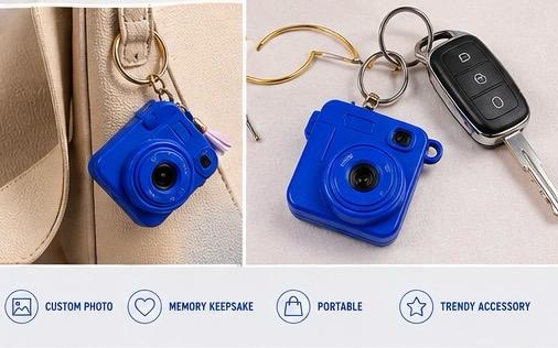 Polaroid Camera Keychain