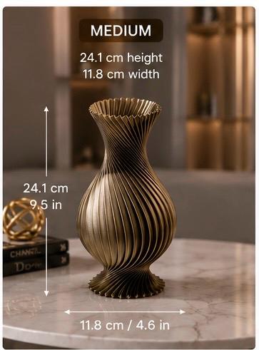 Aura Spiral Vase Set - 3 Piece Collection
