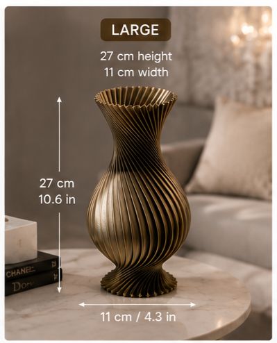 Aura Spiral Vase Set - 3 Piece Collection